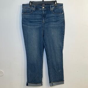 NEW NYDJ Marilyn Straight Jeans Cuffed Ankle Size 16